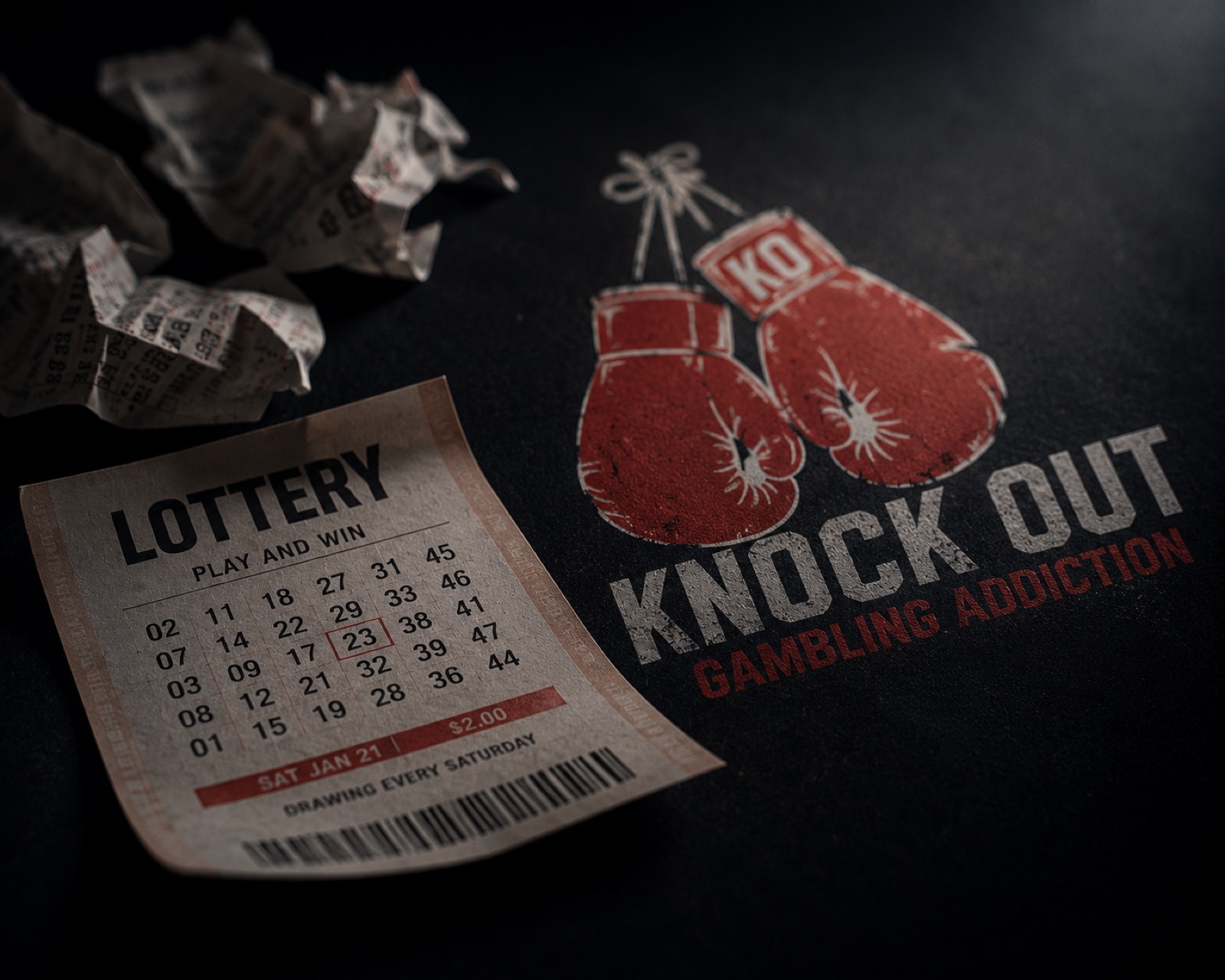 Scratch-off lottery ticket, the everyday face of gambling